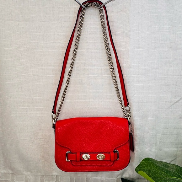 Coach Handbags - Coach red Bleeker crossbody or shoulder purse! EUC